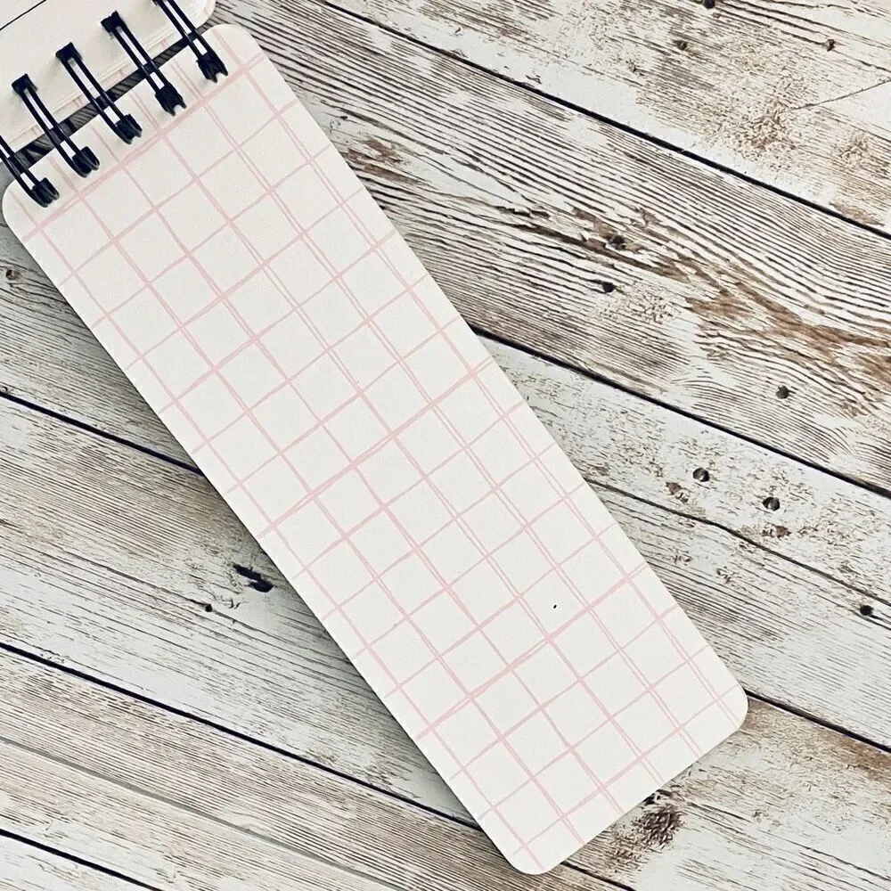 NWT Rae Dun Pink Groceries Reporter List 150 lined sheets Hardcover Notebook Pad